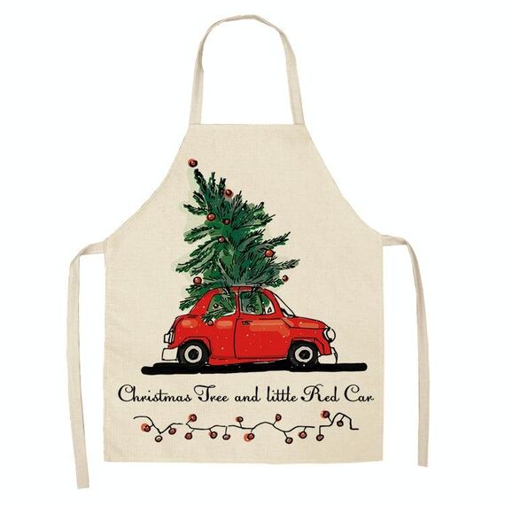 2 PCS Tessuto Biancheria per la pulizia Grembiule di natale Decorazione della festa di Natale Grembiule, Specifica: 68x55cm (WQ-001509)