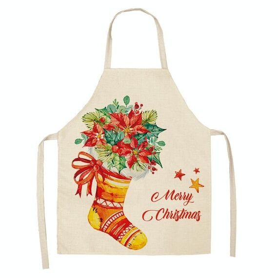 2 PCS Tessuto Biancheria per la biancheria per la pulizia Grembiule di Natale Party Decorazione Grembiule, Specifica: 68x55cm (WQ-001510)