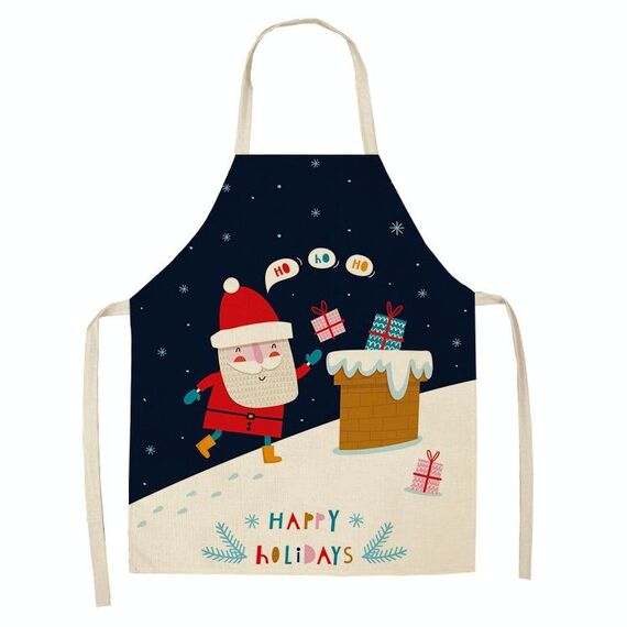 2 PCS Tessuto Biancheria per la biancheria per la pulizia Grembiule di Natale Decorazione del partito Grembiule, Specifiche: 68x55cm (WQ-001514)