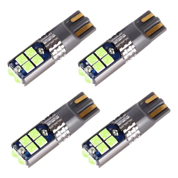 4 PCS T10 DC12V / 2W Auto Clearance Light 10LEDS SMD-3030 perline lampada (luce ghiacciata)