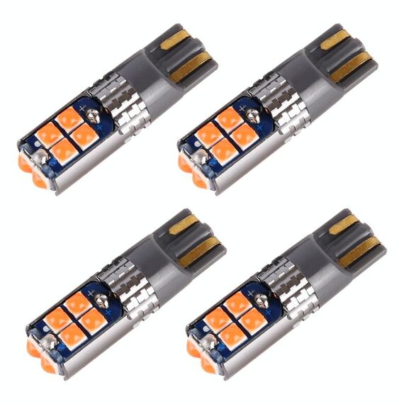 4 PCS T10 DC12V / 2W Auto Clearance Light 10LEDS SMD-3030 perline della lampada (luce rosa)