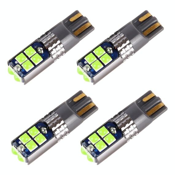 4 pezzi T10 DC12V / 2W Auto Clearance Light 10LEDS SMD-3030 perline della lampada (luce verde)