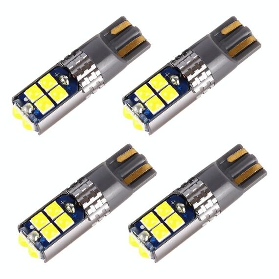 4 PCS T10 DC12V / 2W Auto Clearance Light 10LEDS SMD-3030 perline della lampada (luce bianca)