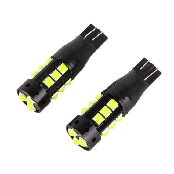 2 PCS T10 DC12V / 6.5W Auto Clearance Light a 15LEDS SMD-3030 perline della lampada (luce verde)