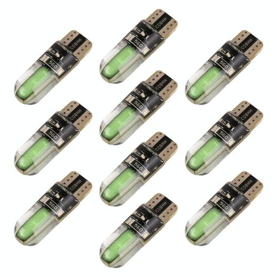 10 pz T10 DC12V / 1W Lampada da calibro di calibro auto perline perline (luce ghiacciata)