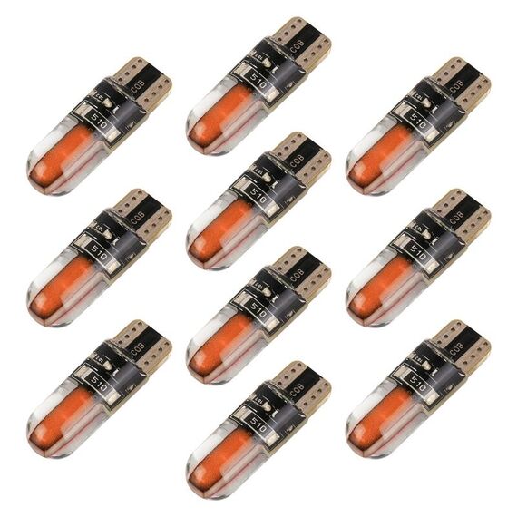 10 PCS T10 DC12V / 1W Auto Clearance Light Lamp Lamp perline (luce rosa)