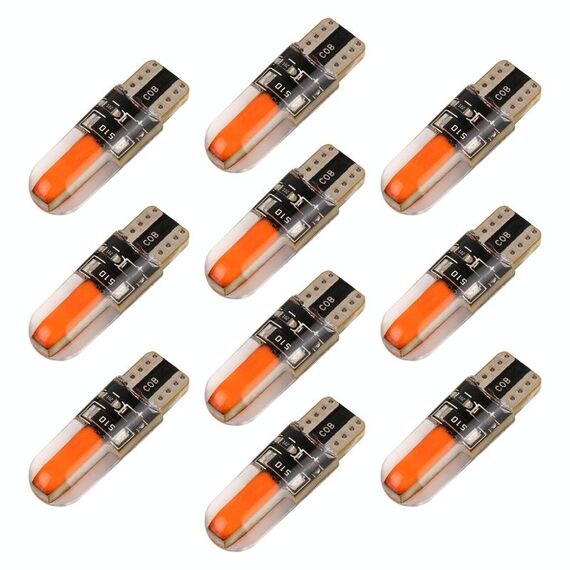 10 PCS T10 DC12V / 1W Auto Clearance Light Lamp Lamp perline (luce rossa)