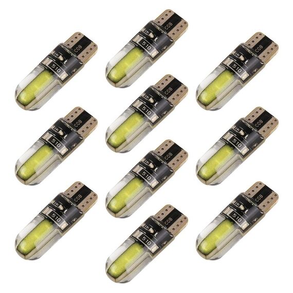 10 PCS T10 DC12V / 1W Lampada da calibro di calibro auto perline (luce bianca)