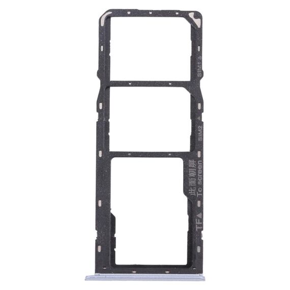 Per OPPO Realme C12 RMX2189 Vassoio Scheda SIM + Vassoio Scheda SIM + Vassoio Scheda Micro SD (Argento)