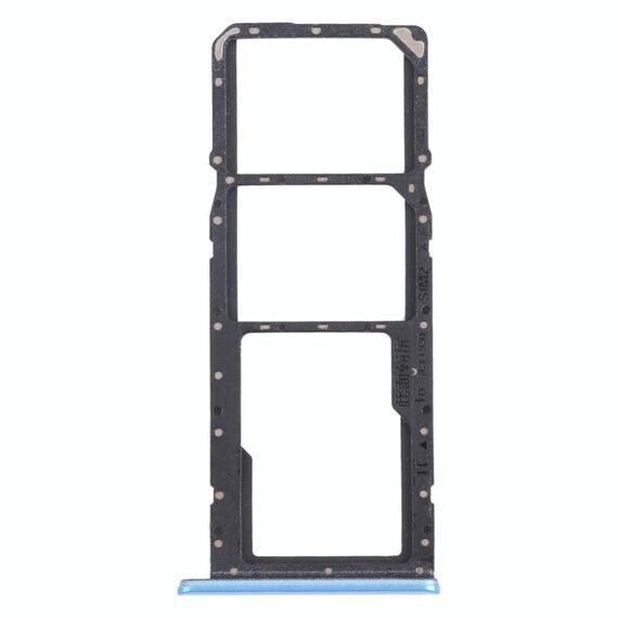 Per OPPO Realme C21 / Realme C21Y RMX3201, RMX3261 Vassoio per schede SIM + Vassoio per schede SIM + Vassoio per schede Micro SD (blu)
