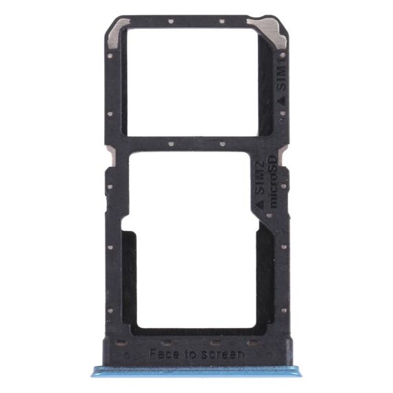 Per OPPO Realme V5 5G Vassoio per schede SIM + Vassoio per schede SIM / Vassoio per schede Micro SD (blu)