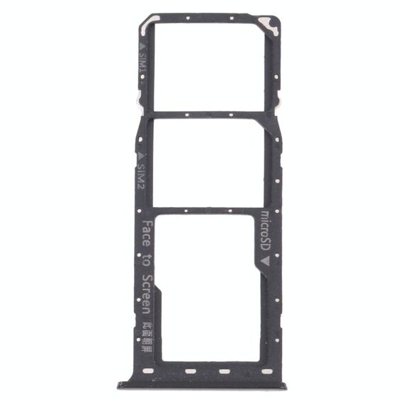 Per OPPO Realme 6 Pro RMX2061, RMX2063 Vassoio per schede SIM + Vassoio per schede SIM + Vassoio per schede Micro SD (nero)