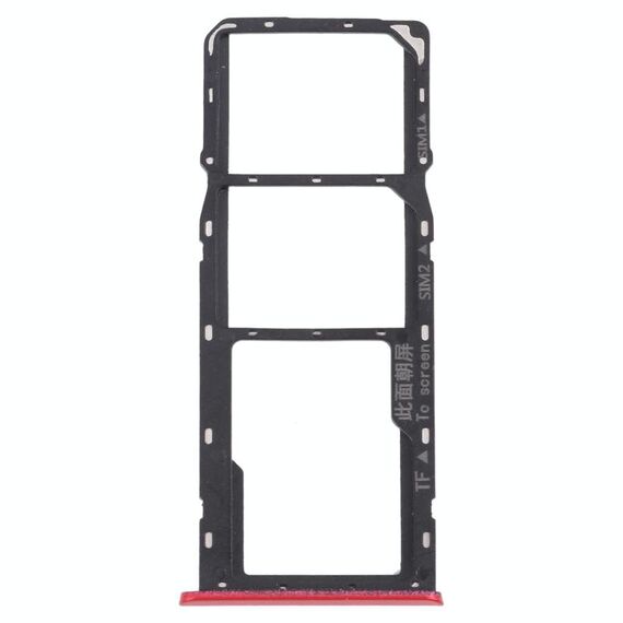 Per OPPO Realme C3 RMX2027, RMX2020, RMX2021 Vassoio per schede SIM + Vassoio per schede SIM + Vassoio per schede Micro SD (rosso)