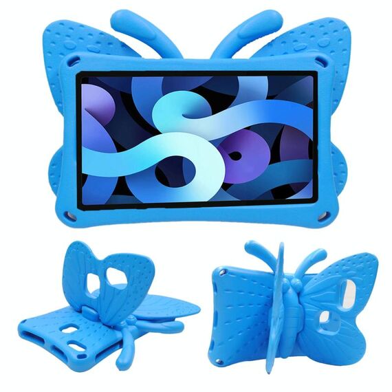 Per Amazon Kindle Fire HD 8 2020 Farfalla Staffa Stile EVA Bambini Cassa di protezione da prova di caduta (blu)