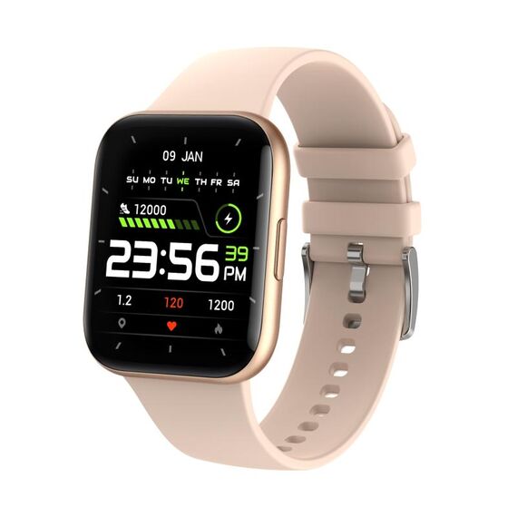 Orologio intelligente dello schermo a colori P25 da 1,69 pollici, IP68 impermeabile, supporto per il monitoraggio della frequenza cardiaca / monitoraggio della pressione sanguigna / monitoraggio dell'ossigeno del sangue / monitoraggio del sonno (oro)