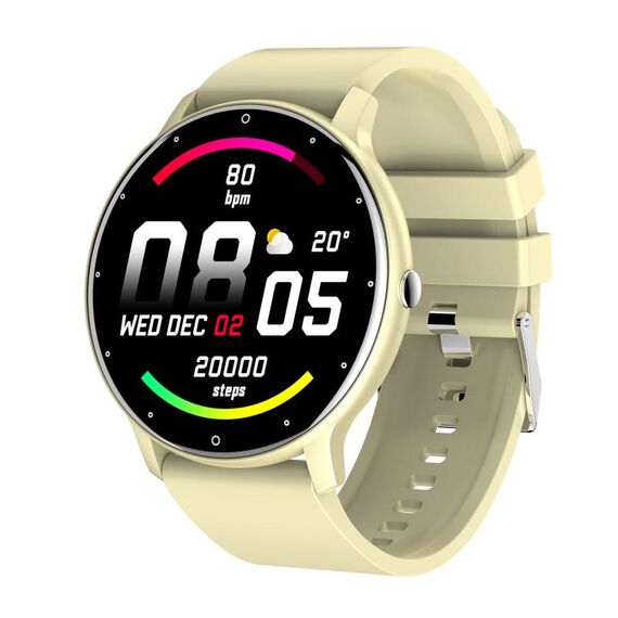 ZL02D 1,28 pollici Screen a colori Smart Watch, IP67 Impermeabile, Supporto Monitoraggio della frequenza cardiaca / Monitoraggio della pressione sanguigna / Monitoraggio dell'ossigeno del sangue / Monitoraggio del sonno / Promemoria sedentaria (Giallo)