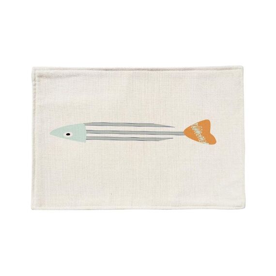 Matrimoniale in cotone e lino doppio strato plus antiscivolo punto mediterraneo semplice fresco geometrico placemat tappeto tavolino da tavolo (osso pesce)