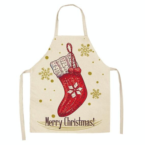 2 PCS Tessuto Biancheria per la biancheria per la pulizia Grembiule di Natale Party Decorazione Grembiule, Specifica: 47x38cm (WQ-001504)