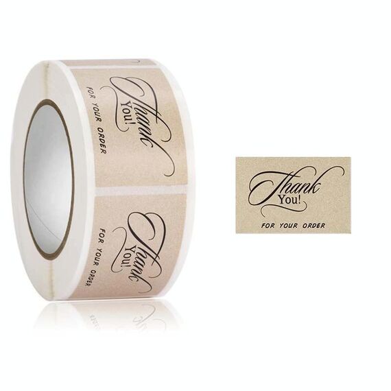 5 rotoli GRAZIE GRAZIE ELABELLA SEAL Decoration Sticker, Dimensioni: 2.5x3.7cm (HA072)