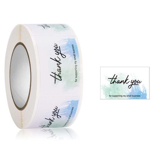 5 rotoli GRAZIE GRAZIE ELABELLA SEAL Decoration Sticker, Dimensione: 2.5x3.7cm (HA073)