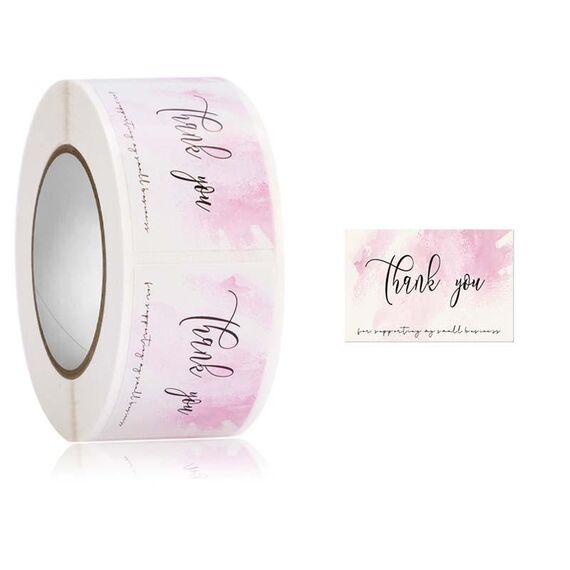 5 rotoli GRAZIE GRAZIE Etichetta Sigillo Decoration Sticker, Dimensioni: 2.5x3.7cm (HA077)