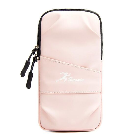Correre il sacchetto del braccio del braccio del telefono cellulare Sport Yoga Fitness Borsa per cellulare (B222 rosa chiaro)