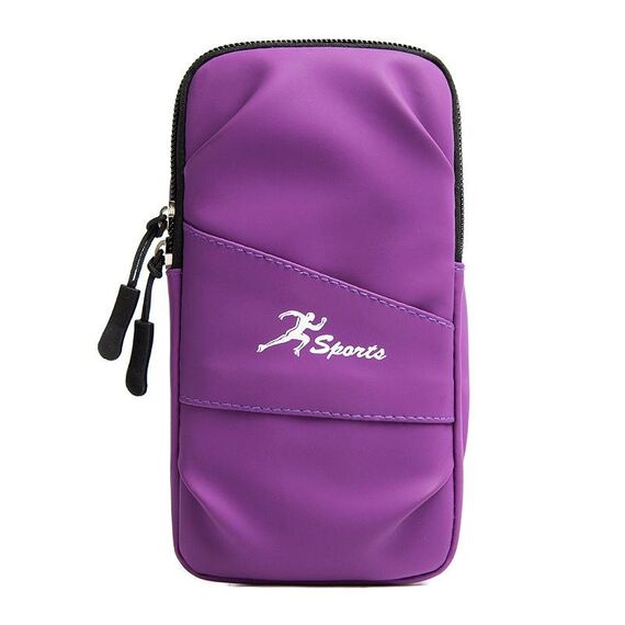 Esecuzione di Borsa per il braccio del telefono cellulare Sport Yoga Fitness Borsa per cellulare (B222 viola)