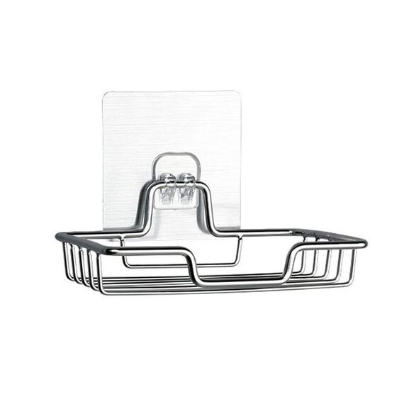 Rack di stoccaggio di sapone da bagno in acciaio inox 4 pezzi in acciaio inox, Stile: Strato singolo con adesivo