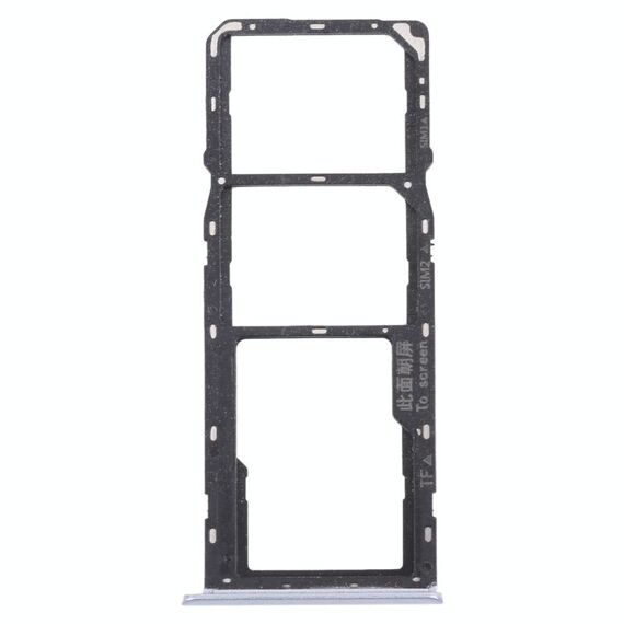Per OPPO Realme C15 RMX2180 Vassoio per schede SIM + Vassoio per schede SIM + Vassoio per schede Micro SD (Argento)