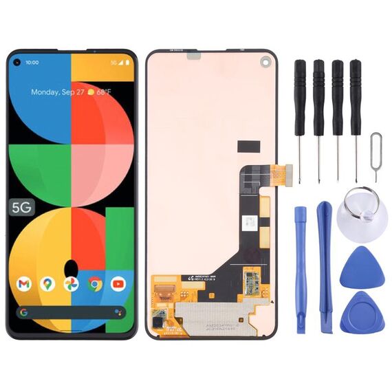 Schermo LCD originale Super AMOLED per Google Pixel 5a 5G con assemblaggio completo di digitalizzatore