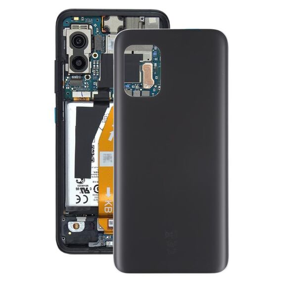 Coperchio posteriore della batteria in vetro con adesivo per Asus Zenfone 8 ZS590ks (Jet Black)