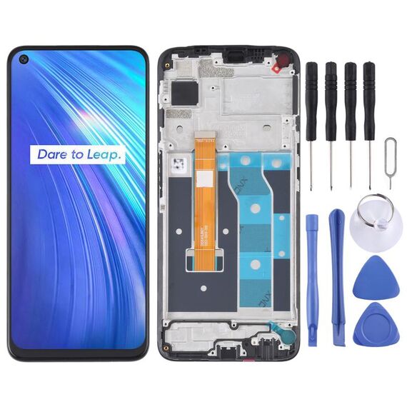 Schermo LCD e digitalizzatore Assemblaggio completo con cornice per OPPO Realme 6 RMX2001