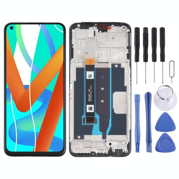 Schermo LCD originale e assemblaggio completo del digitalizzatore con cornice per OPPO Realme V13 5G