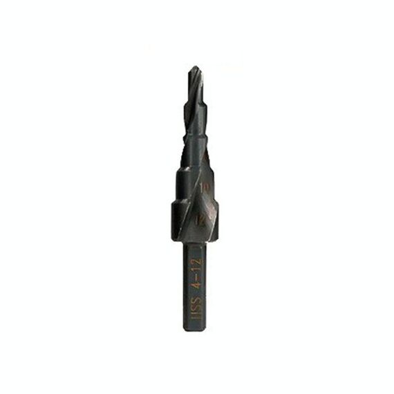 2 PCS 4-12mm Triangolare Shank Spiral Flauto Step Bit