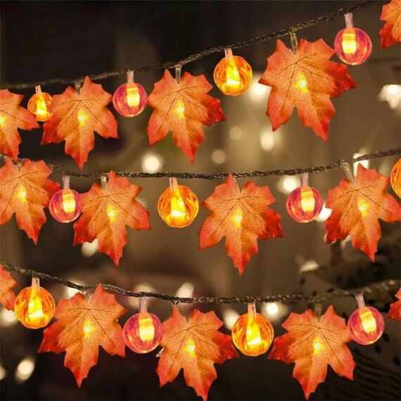 3m 20 LED LEDs Pumpkin Pumpkin Lantern Light Lights Halloween Gardengiving Garden Party Room Decoration Lights (Warm Light)