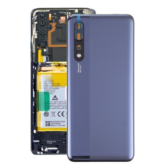 Copertura posteriore della batteria di vetro per ZTE AXON 10S PRO 5G (blu)