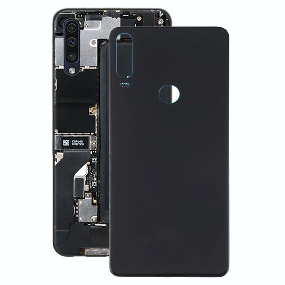 Per Alcatel 3x (2019) 5048 5048U 5048Y Coperchio posteriore batteria in vetro (nero)
