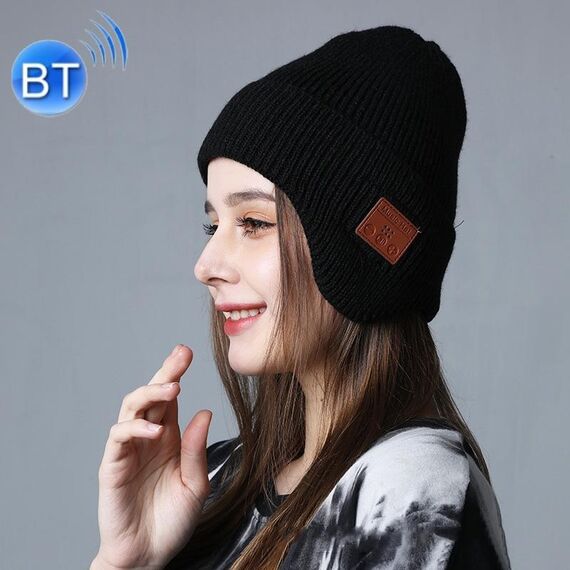 Cappello da cuffia Bluetooth Bluetooth TR 5.0 Cappuccio per cuffie stereo binaurale (nero)