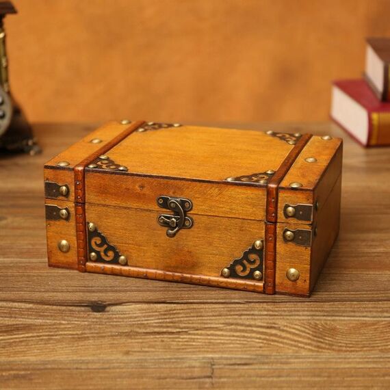 Scatola di immagazzinaggio cosmetico antico Distressed Puntelli da tavolo per scene di tiro, Specifiche: 6280-01