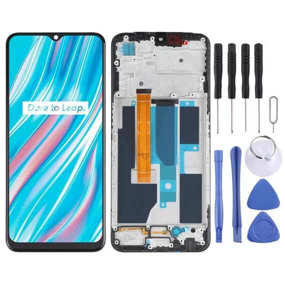 Schermo LCD originale e digitalizzatore Assemblaggio completo con cornice per OPPO A55 5G / Realme V11 5G PEMM00 PEMM20 PEMT00 PEMT20