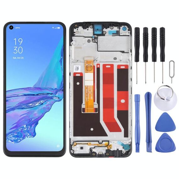 Schermo LCD originale e assemblaggio completo di digitalizzatore con cornice per OPPO A53 4G CPH2127 CPH2131