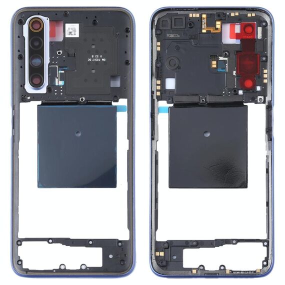 Piastra di lunetto originale con telaio medio per RealMe X50 5G Cina RMX2051, RMX2025 (BABY BLUE)