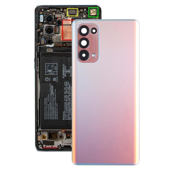 Coperchio posteriore della batteria originale per OPPO RENO5 Pro 5G PDSM00, PDST00, CPH2201 (rosso)