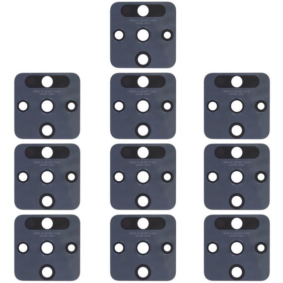 Per Tecno Camon 16 / Camon 16 Premier CE7, CE7j, CE9h, CE9, CD6j 10 pezzi Obiettivo fotocamera posteriore