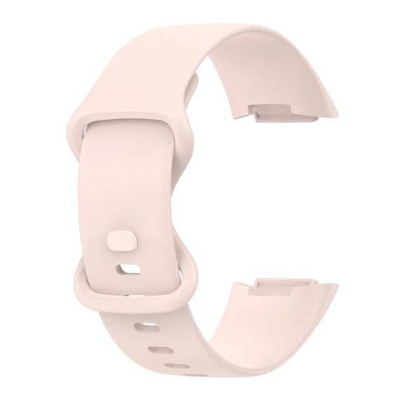 Per Fitbit Charge 5 Gel di silice monocromatico per sostituire la cinghie dell'orologio Dimensioni: Dimensioni ridotte (rosa sabbia)
