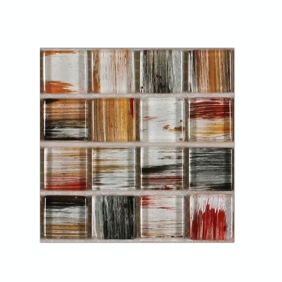 20 pz / set Cucina Cucina Stufa Autoadesivo in ceramica Decorazioni per piastrelle di ceramica Autoadesivo Adesivo da parete, Specifica: Crystal Film (MSK006)