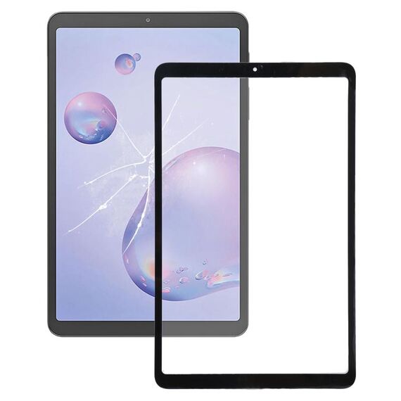 Per Samsung Galaxy Tab A 8.4 (2020) SM-T307 Lente in vetro esterno per schermo frontale con adesivo OCA otticamente trasparente (nero)