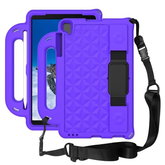 Per Lenovo M10 X306X / X306F serie Diamond Series EVA Anti-caduta Manica Anti-Anti-Antifuria Protettiva Custodia protettiva con supporto e cinturino (viola)