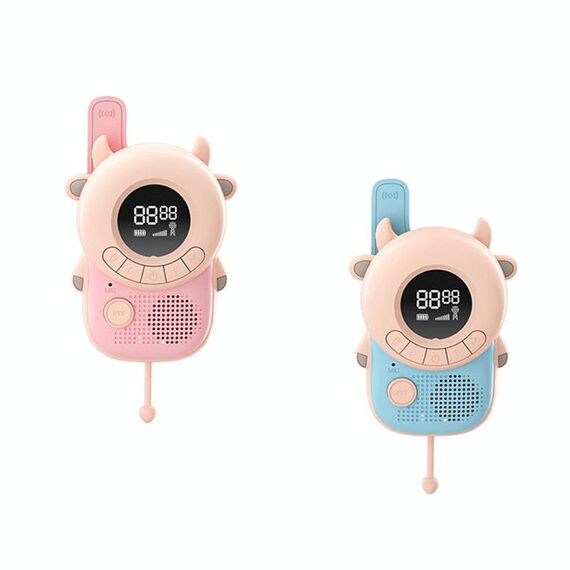 K22 Children Voice Transmission Walkie-Talkie Palmare Comunicazione wireless Comunicazione esterna Parent-figlio giocattoli educativi interattivi, Stile: Senza batteria (mucca)