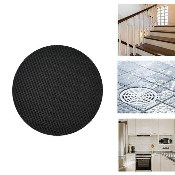 20 pezzi / pacco 15 cm Bagno Passi Adesivi antiscivolo PEVA (Nero)